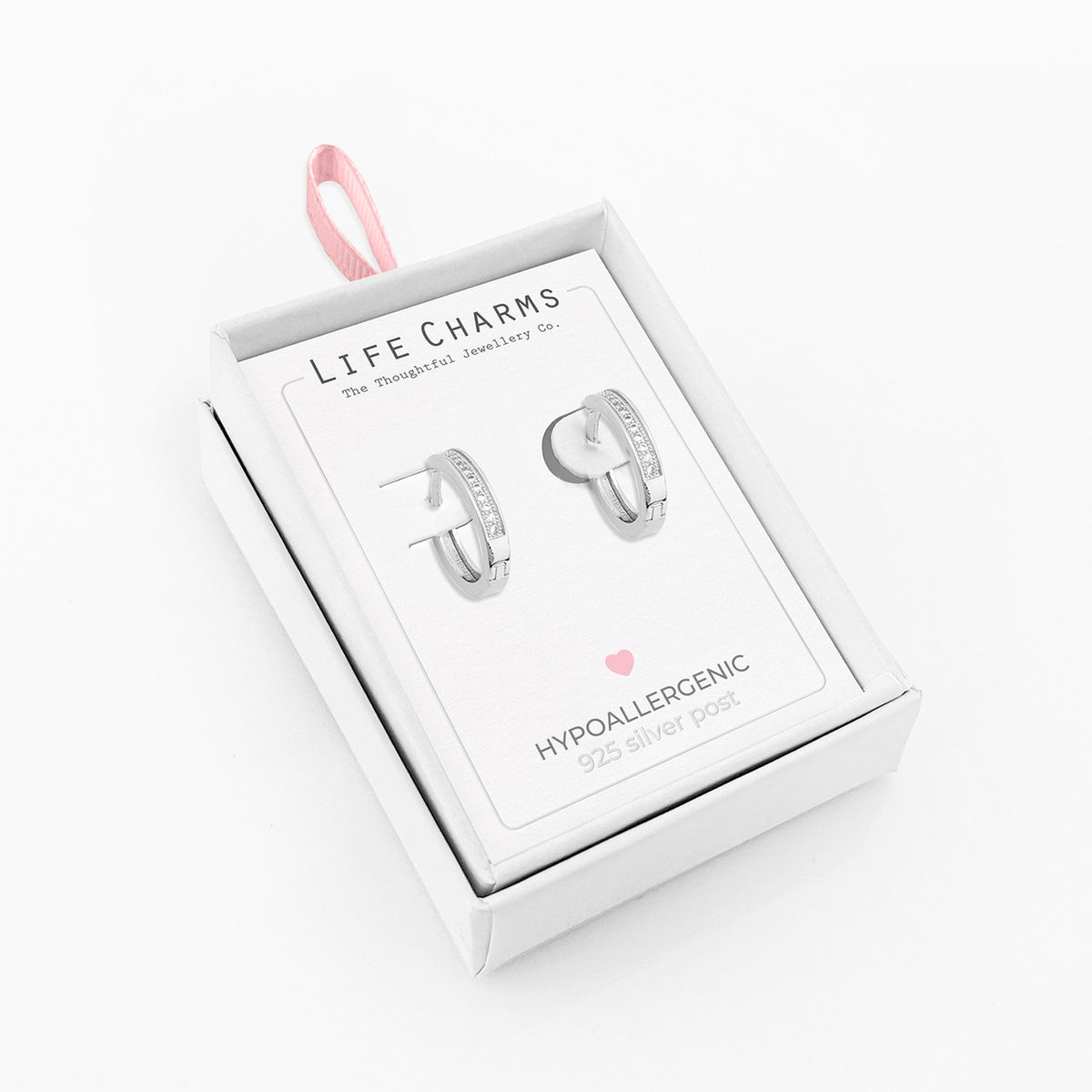 Diamond circle earrings
