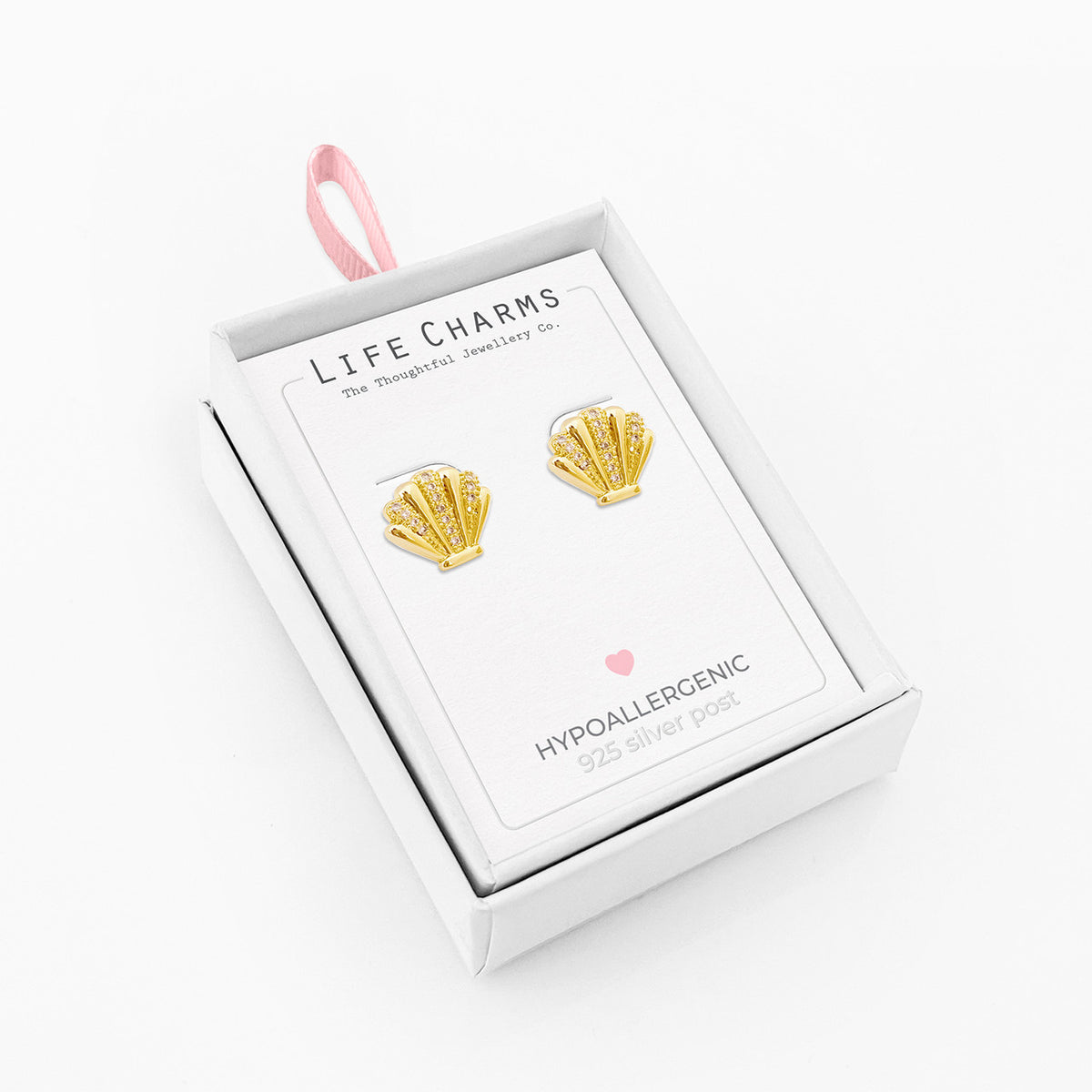 seashell stud earrings