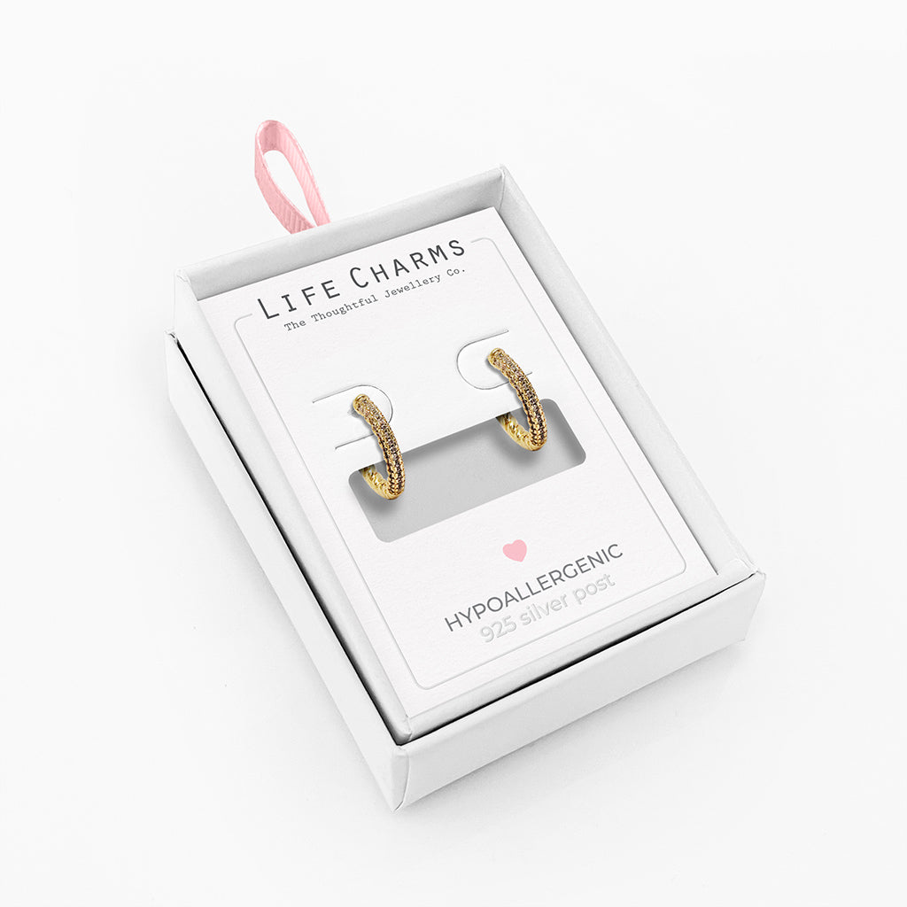 Hoop earrings in gold