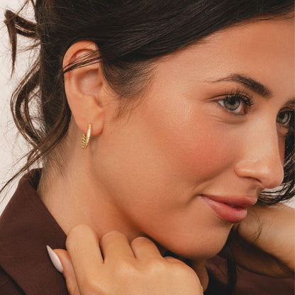 Hoop earrings in gold