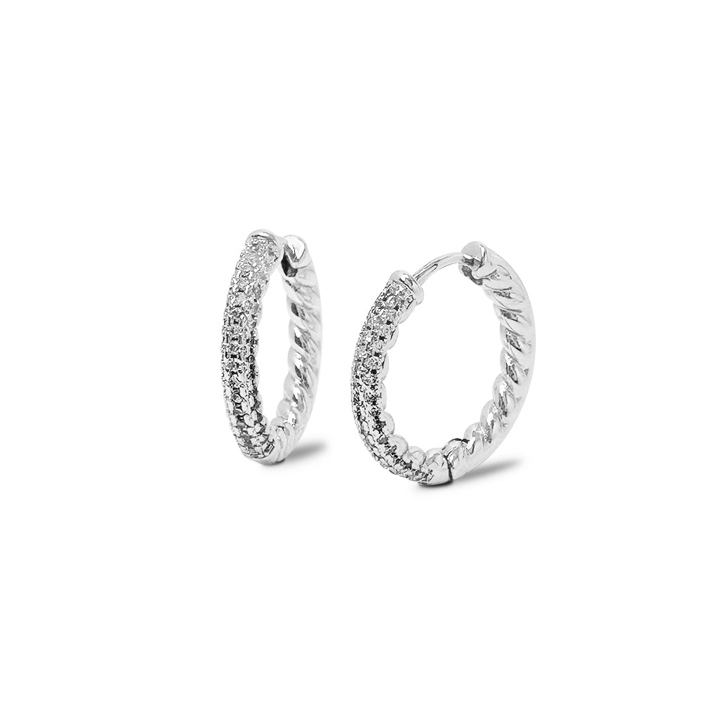 Hoop earrings in silver