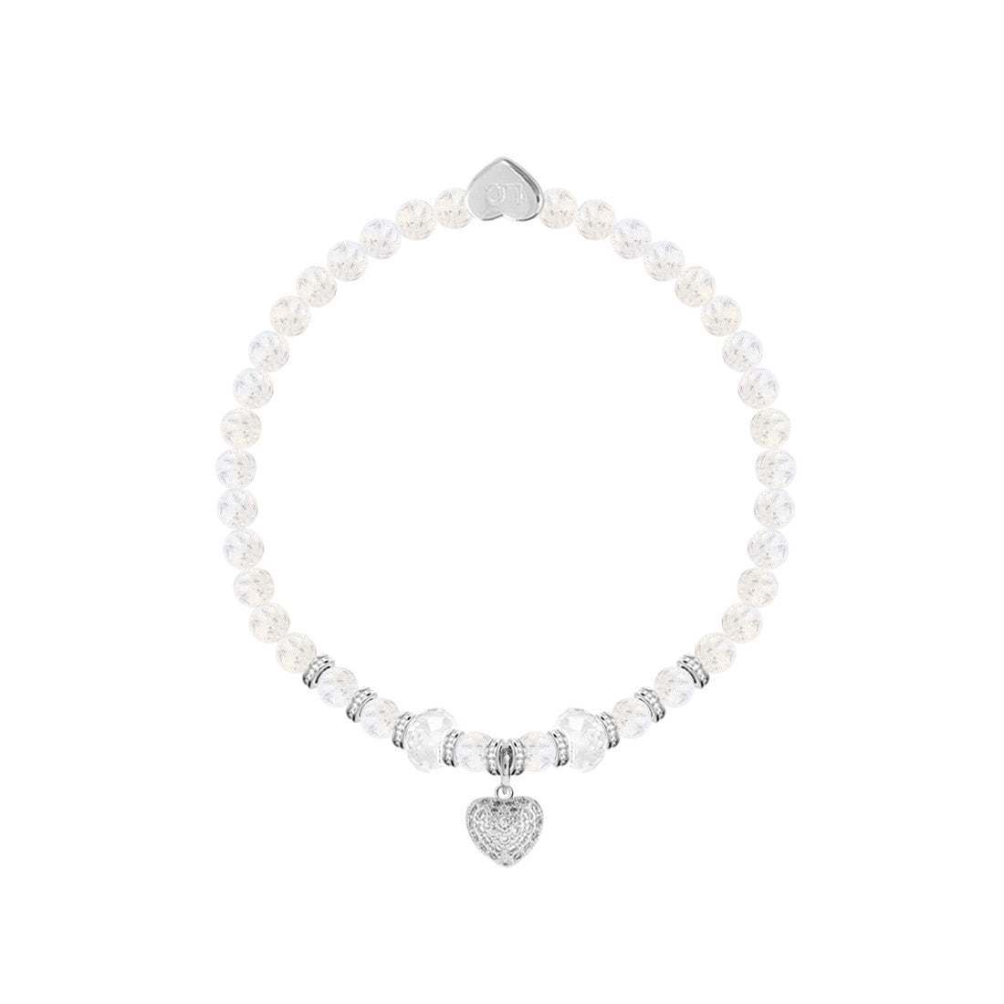 Special day - Crystal heart charm bracelet in flower box