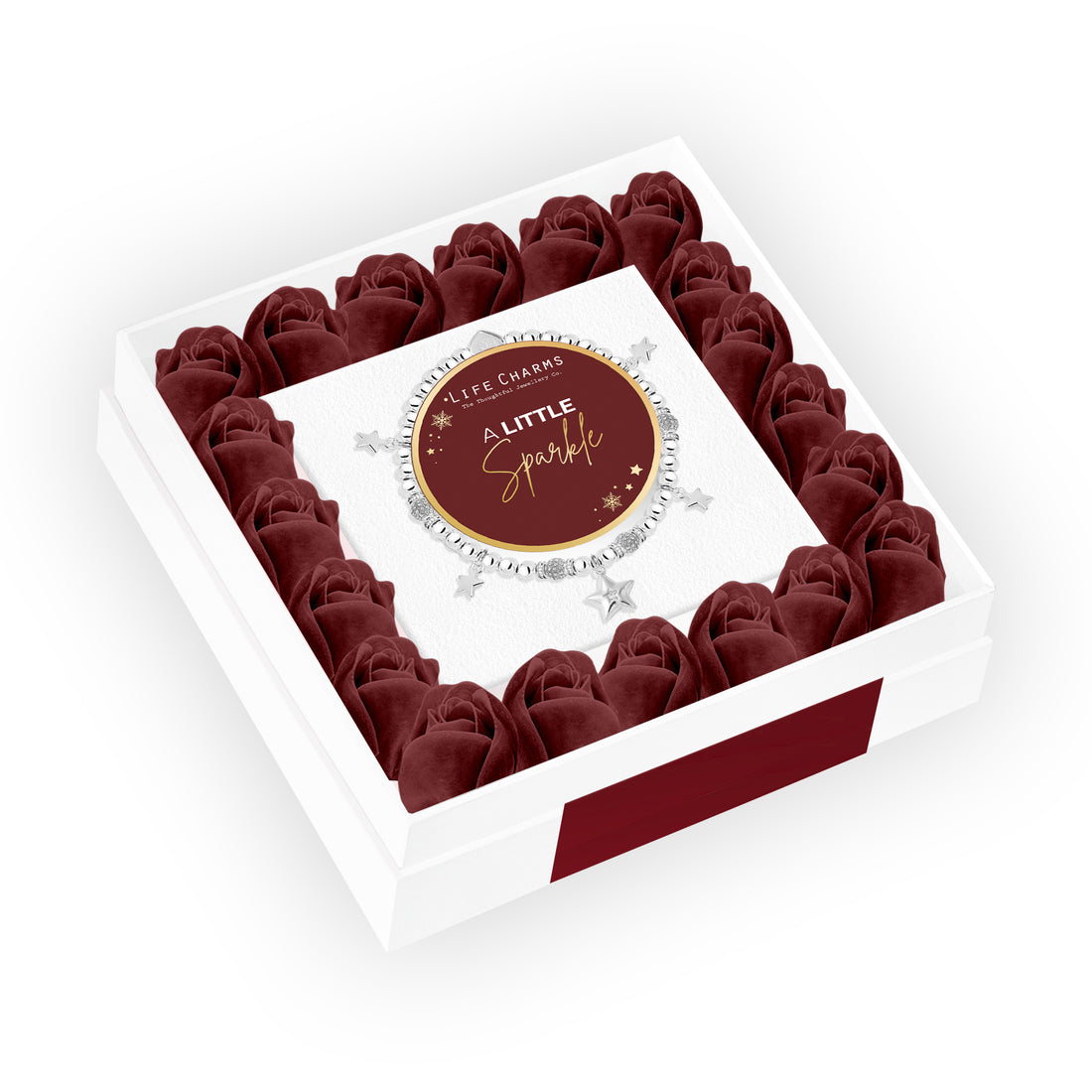 Christmas flower box with sleeve - A Little Sparkle