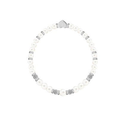 Mother Of The Bride - Freshwater pearls charm bracelet in flower box