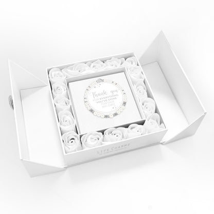 Mother Of The Bride - Freshwater pearls charm bracelet in flower box