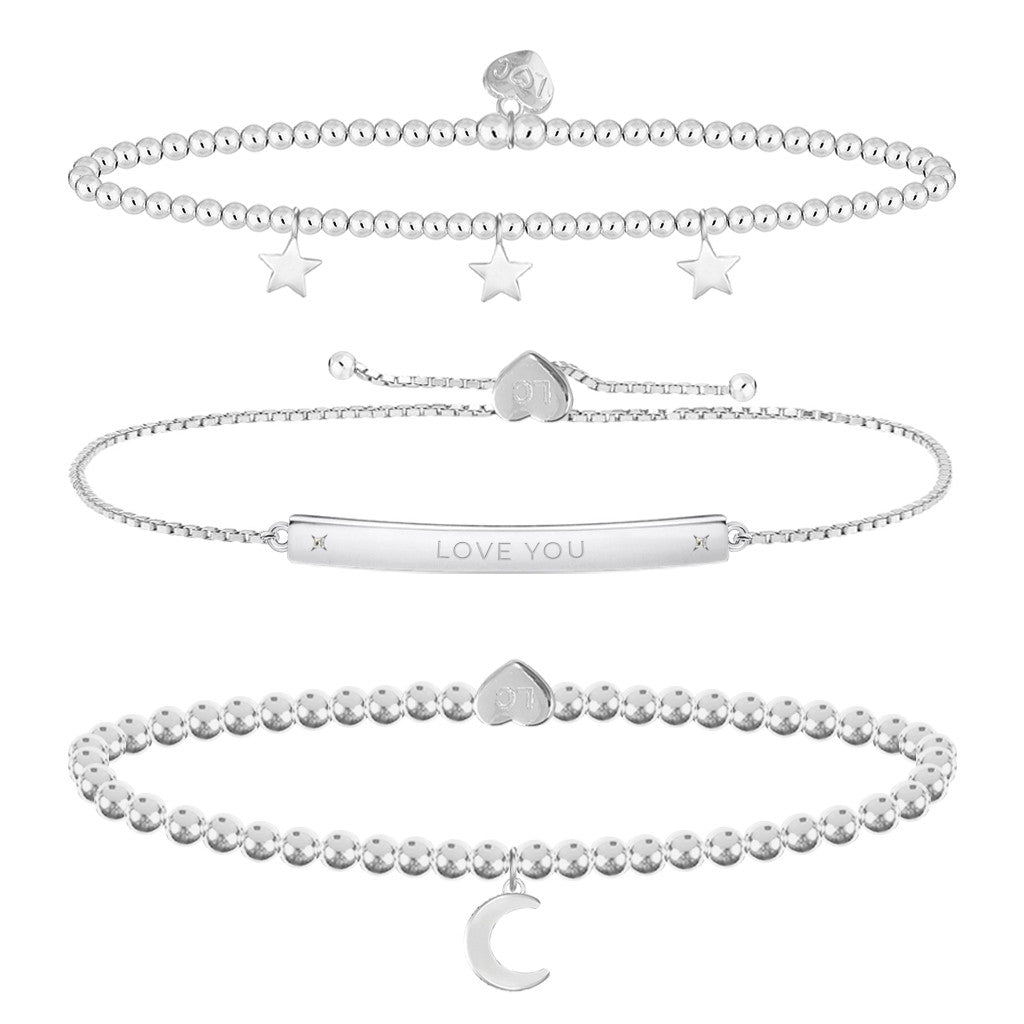 Occasion Gift Box - Moon and Back Bracelet Gift Set