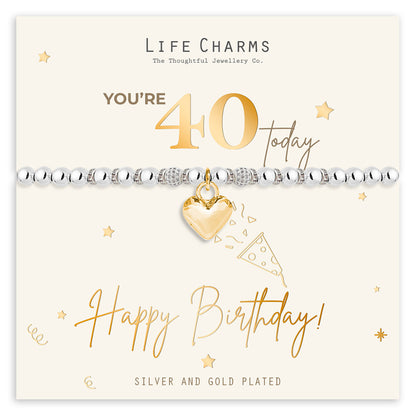 Happy 40th Birthday bracelet
