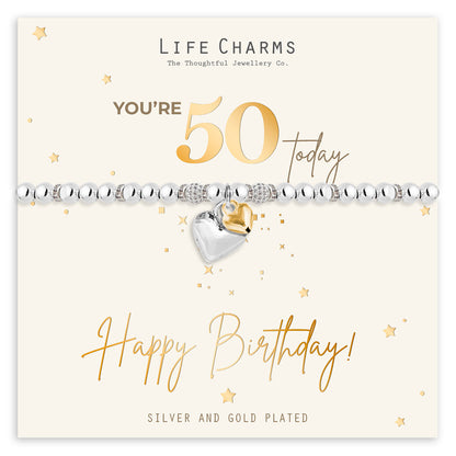 Happy 50th Birthday bracelet