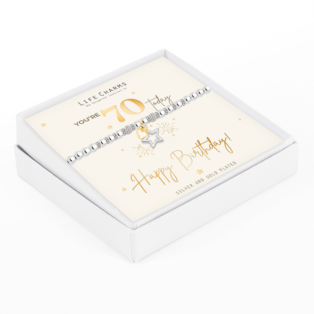 Happy 70th Birthday bracelet