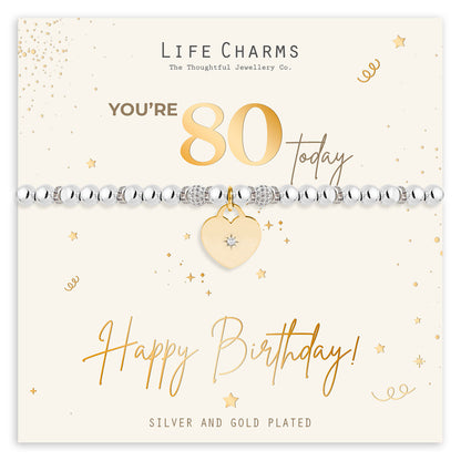 Happy 80th Birthday bracelet