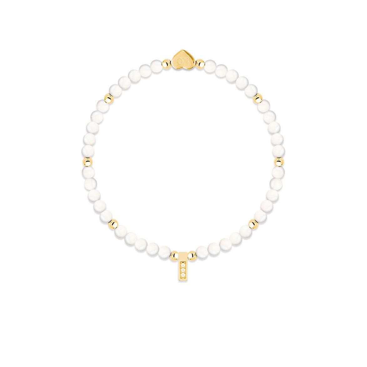 Moonstone &amp; gold beads healing crystals bracelet