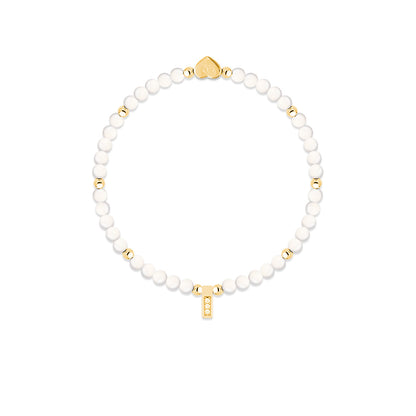 Moonstone &amp; gold beads healing crystals bracelet