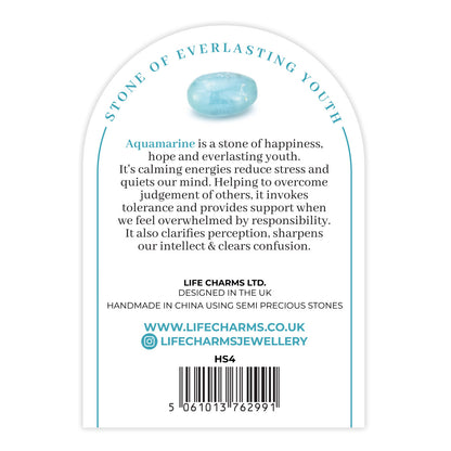 Aquamarine &amp; silver beads healing crystals bracelet