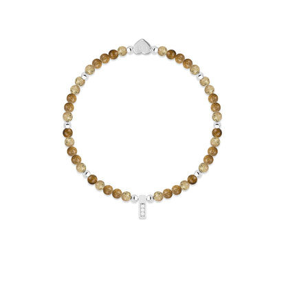Picture Jasper &amp; silver beads healing crystals bracelet