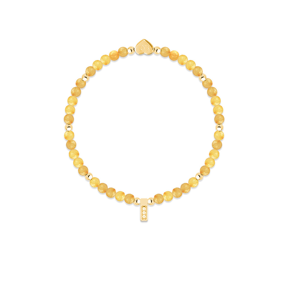 Citrine &amp; gold beads healing crystals bracelet