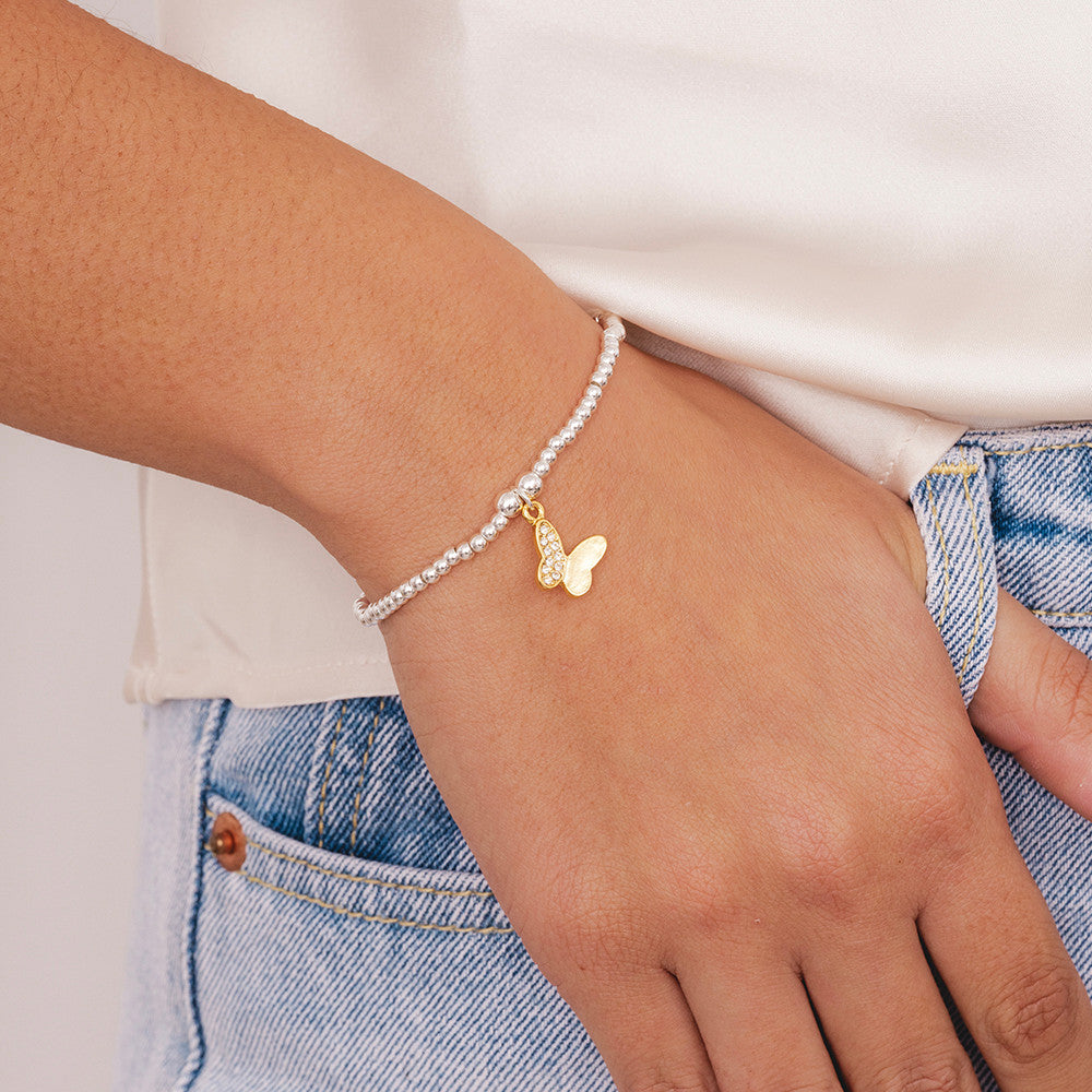 Just To Say Soul sister gold butterfly charm bracelet