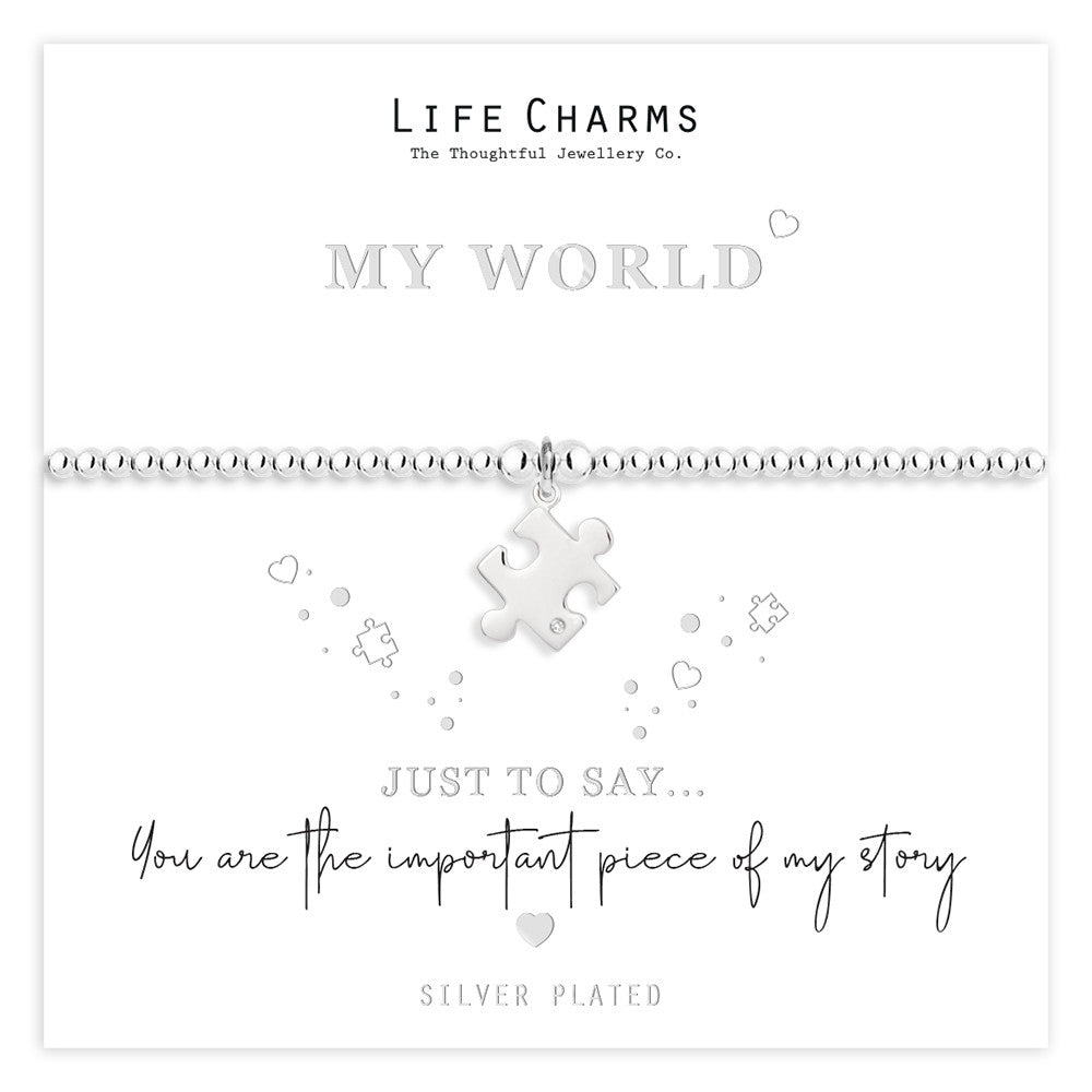 Just To Say My world puzzle bracelet