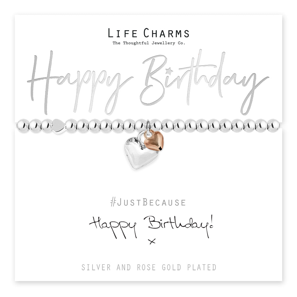 Happy Birthday Hearts Bracelet