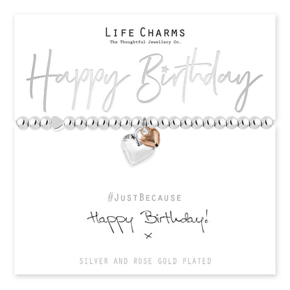 Happy Birthday Hearts Bracelet