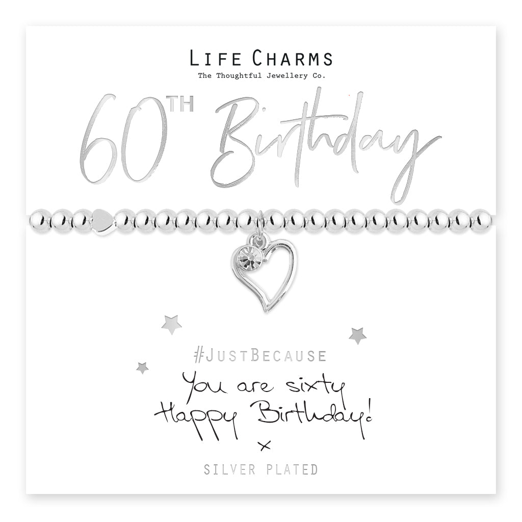 You Are 60 Heart Bracelet