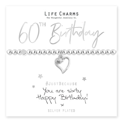 You Are 60 Heart Bracelet