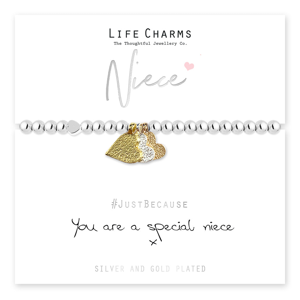 Special Niece Hearts Bracelet