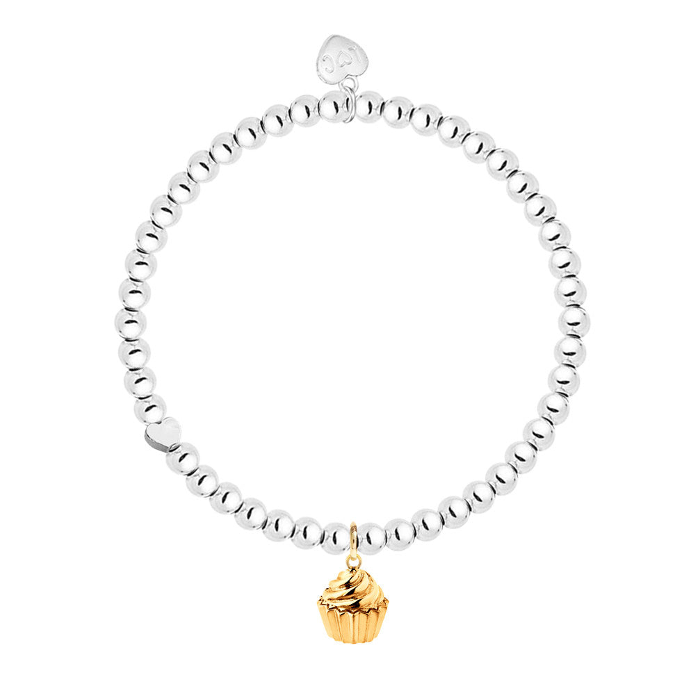 Baker Gold Muffin Charm Bracelet