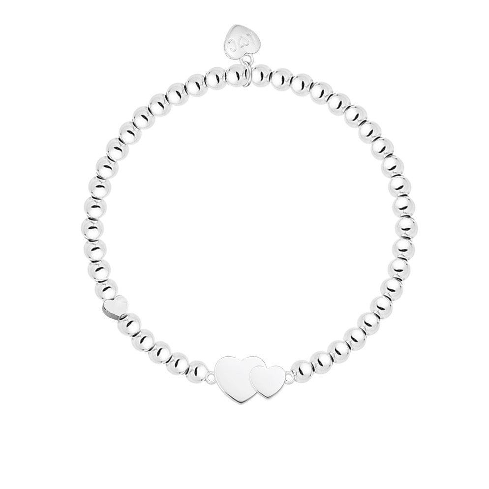 Aunty & Niece Heart Charm Bracelet