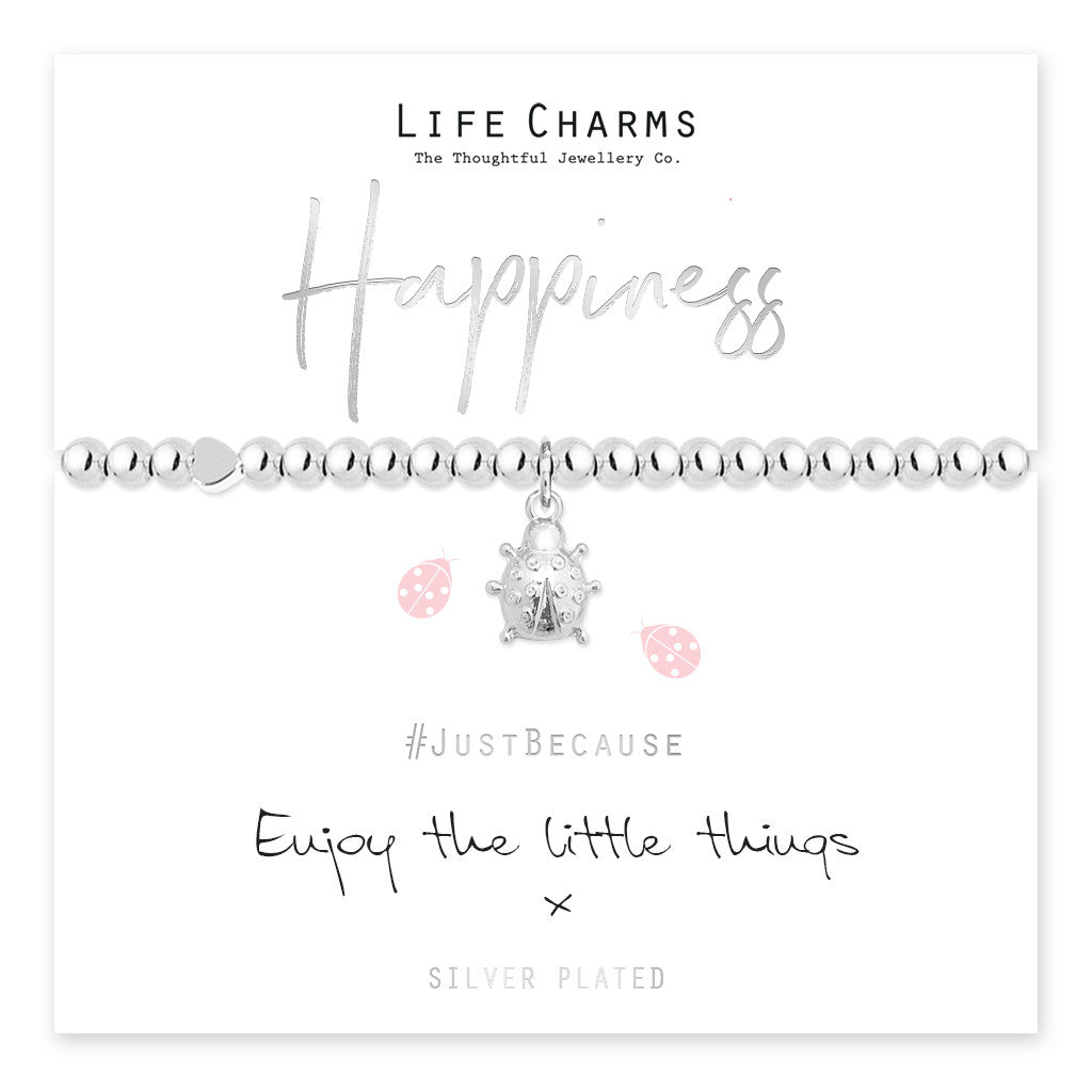 Happiness Ladybug Charm Bracelet