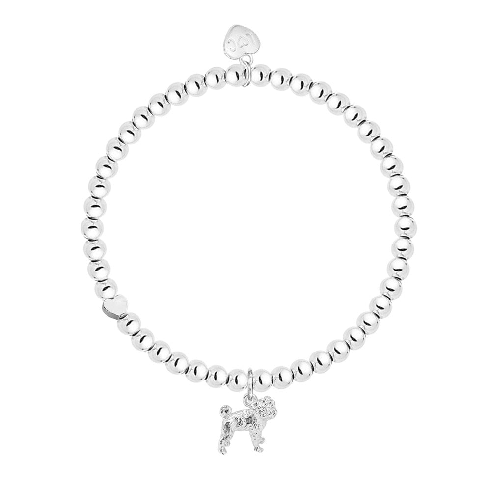 Pugs &amp; Kisses Pug Charm Bracelet