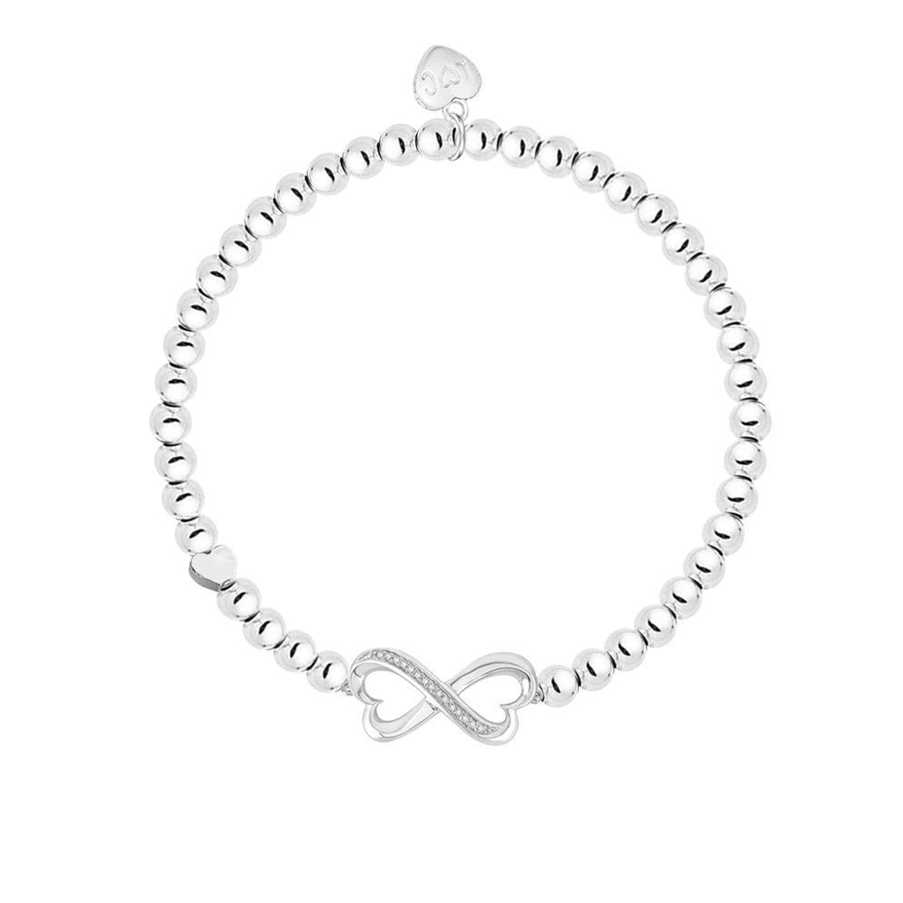 True Love Conjoined Hearts Charm Bracelet