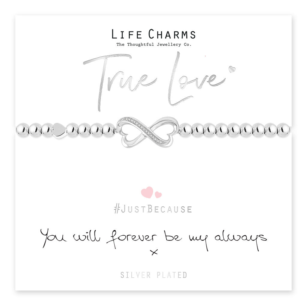 True Love Conjoined Hearts Charm Bracelet
