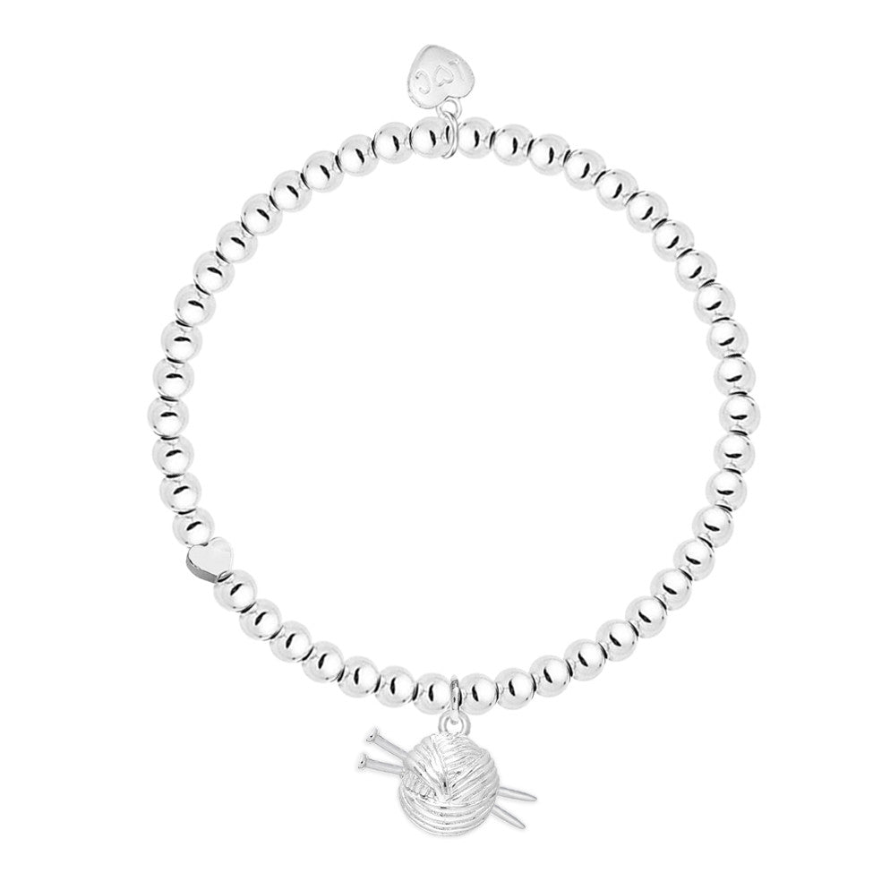 Knit Love Wool & Needles Charm Bracelet