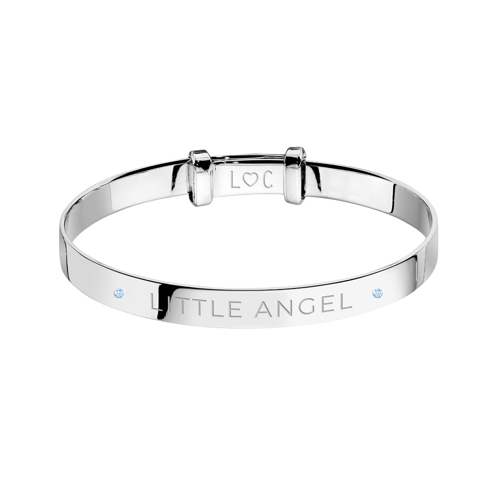 Christening baby boy bangle Little Angel
