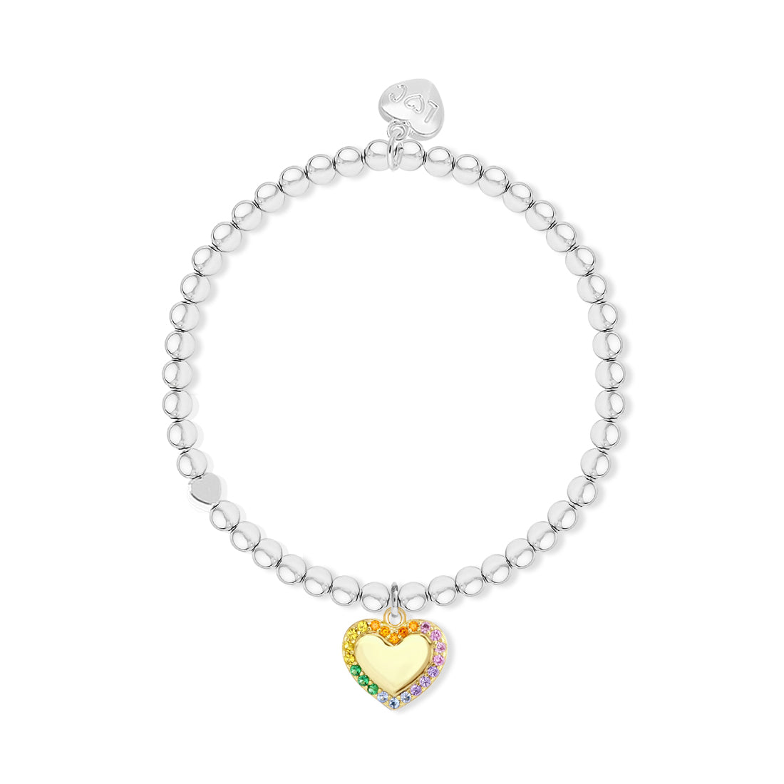 Partner heart charm bracelet