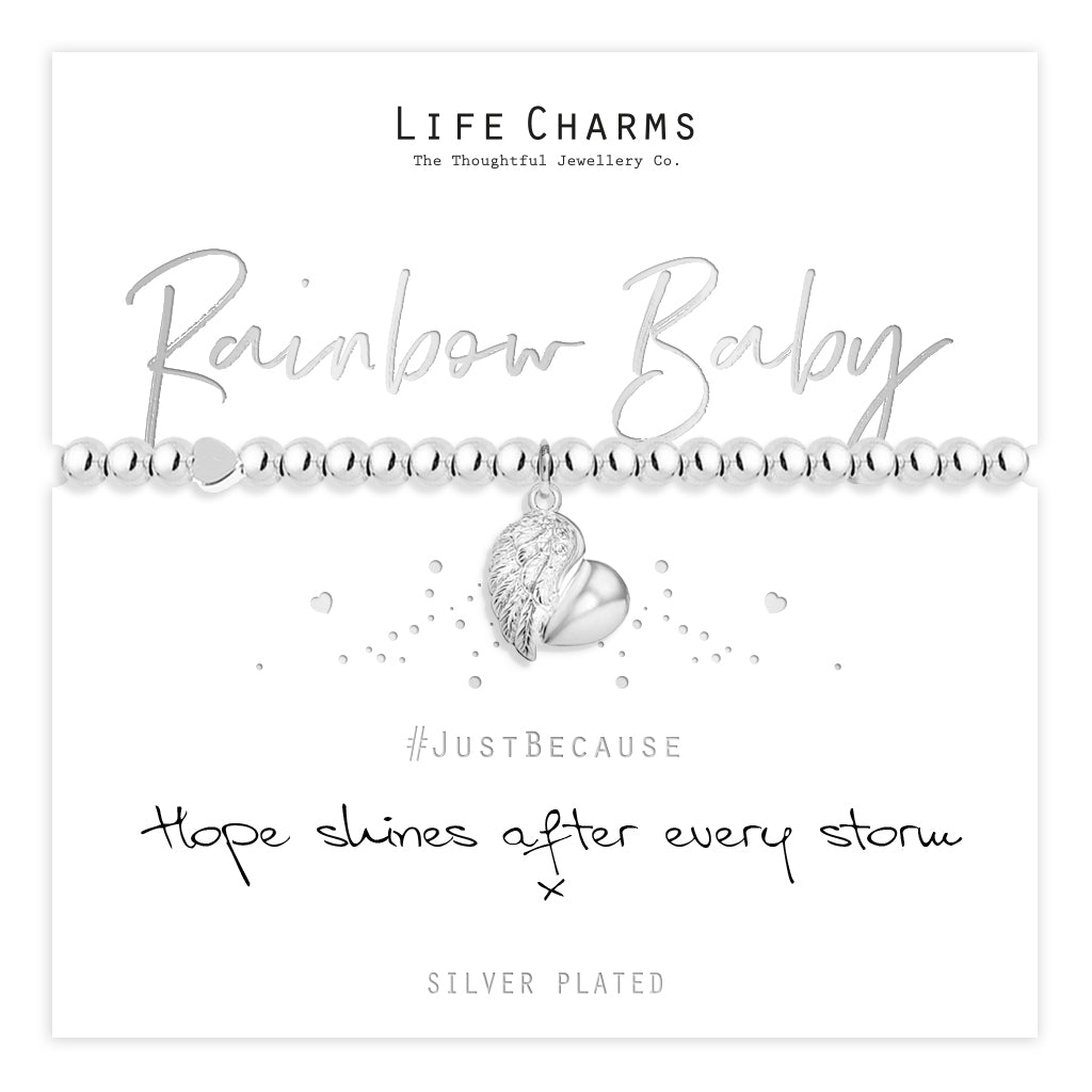 Rainbow baby charm bracelet