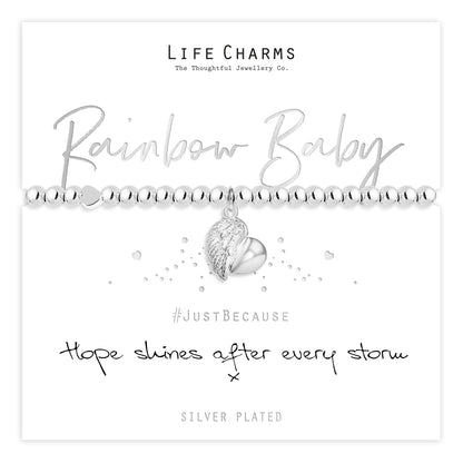 Rainbow baby charm bracelet