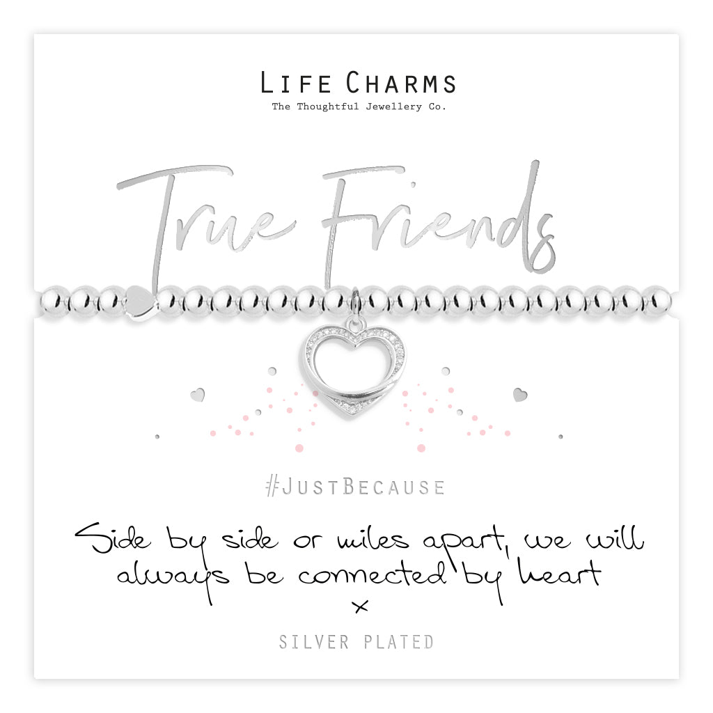 True friends heart charm bracelet