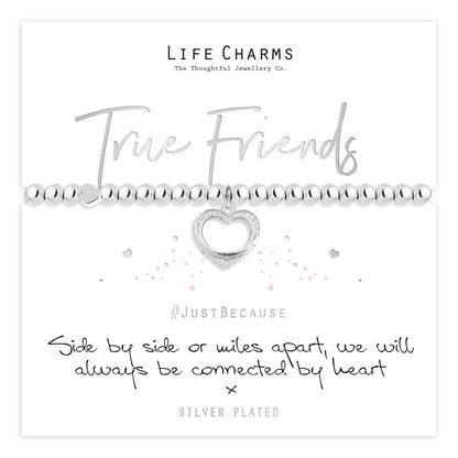 True friends heart charm bracelet