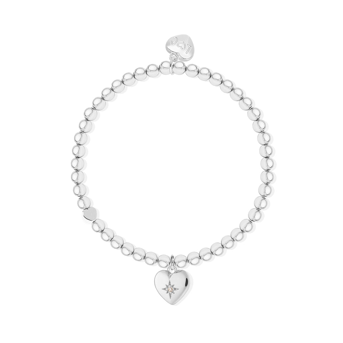 Here for you puffed heart charm bracelet