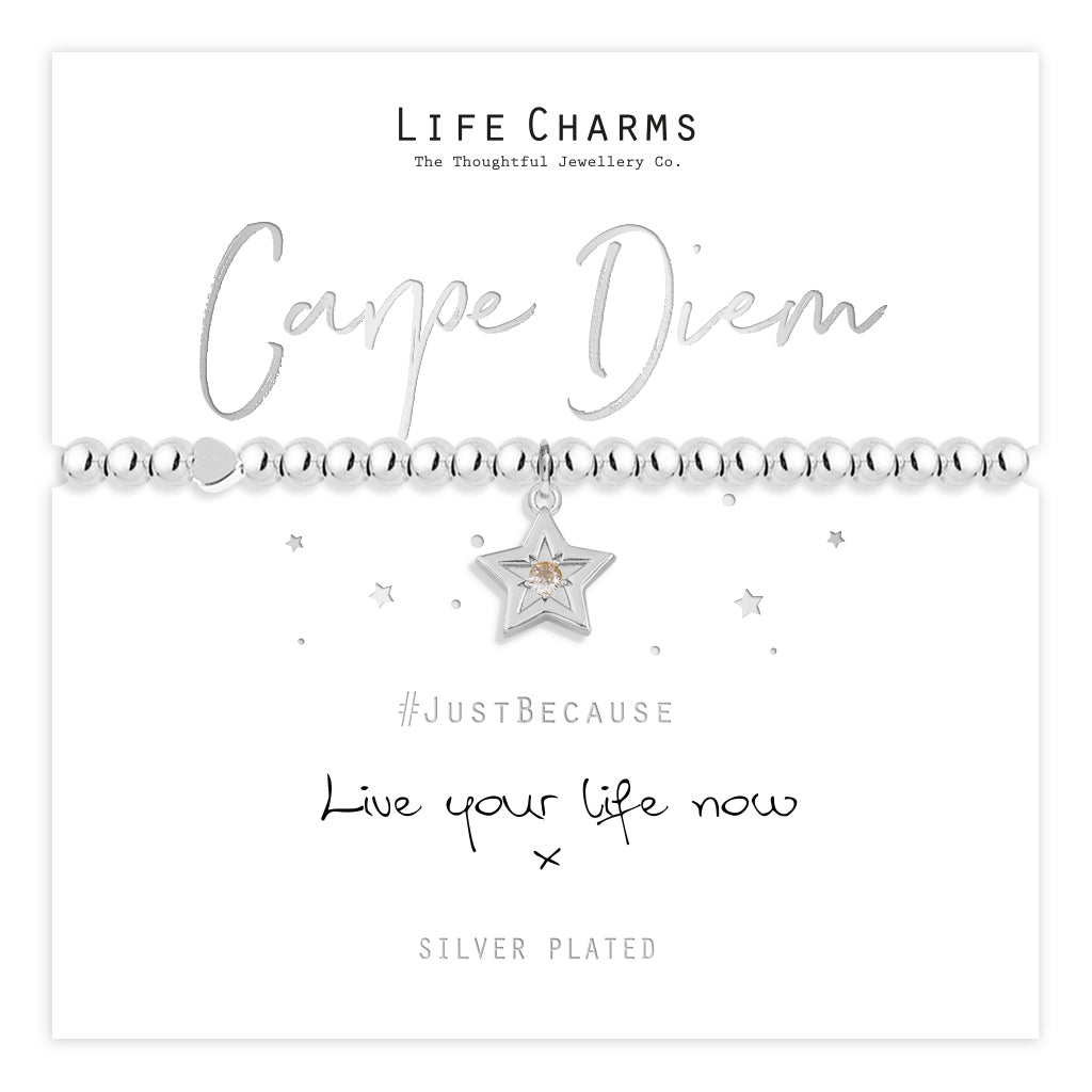 Carpe Diem star charm bracelet