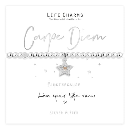 Carpe Diem star charm bracelet