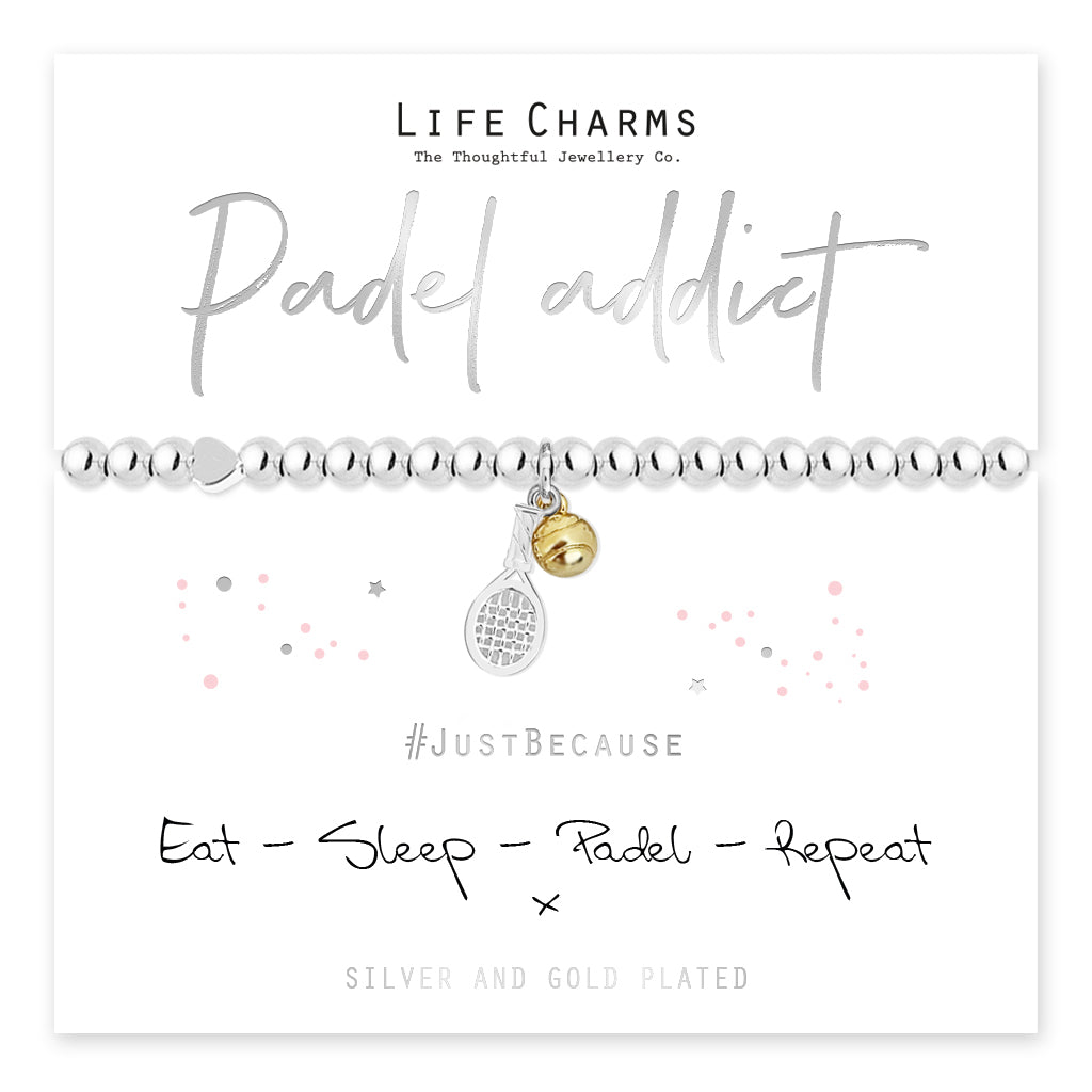 Padel addict charm bracelet