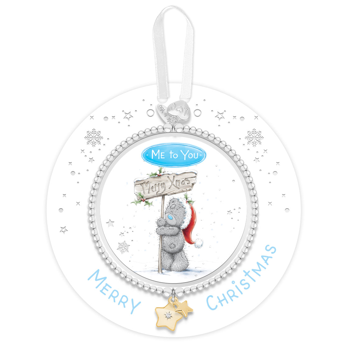 Me To You silver charm bracelet - Merry Christmas