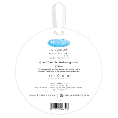 Me To You silver charm bracelet - Merry Christmas