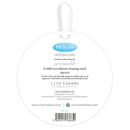 Me To You silver charm bracelet - With Love at Christmas
