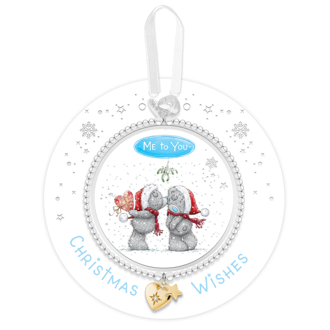 Me To You silver charm bracelet - Christmas wishes