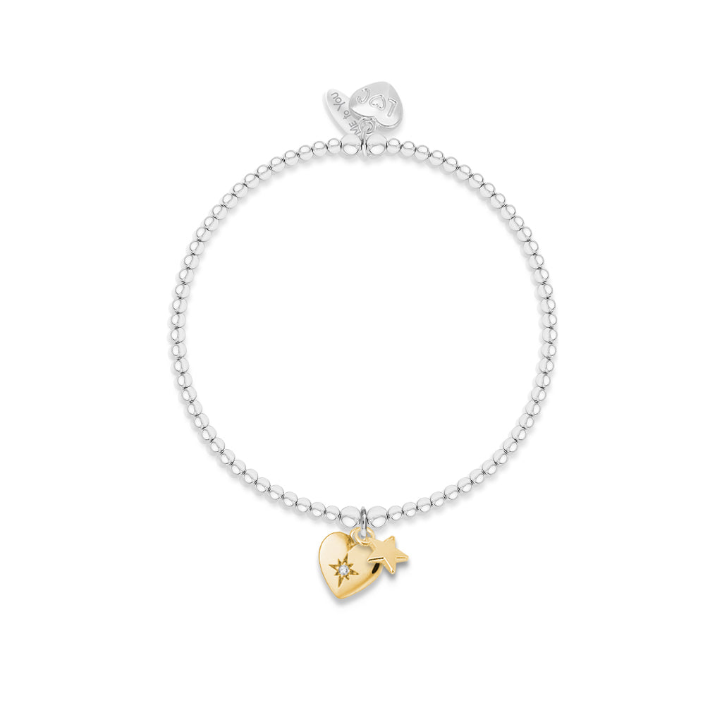 Me To You silver charm bracelet - Christmas wishes