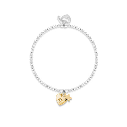 Me To You silver charm bracelet - Christmas wishes
