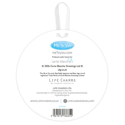 Me To You silver charm bracelet - Christmas wishes
